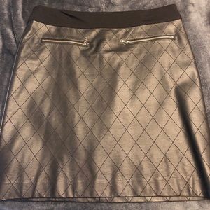 Black leather-like skirt